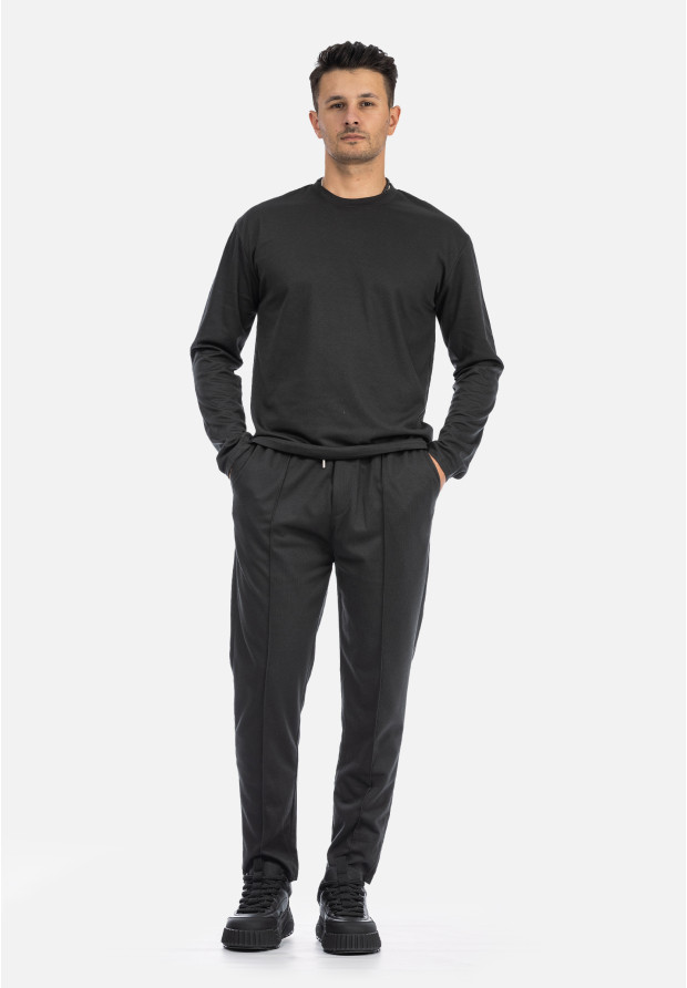 Czarny komplet męski Frilivin longsleeve i spodnie