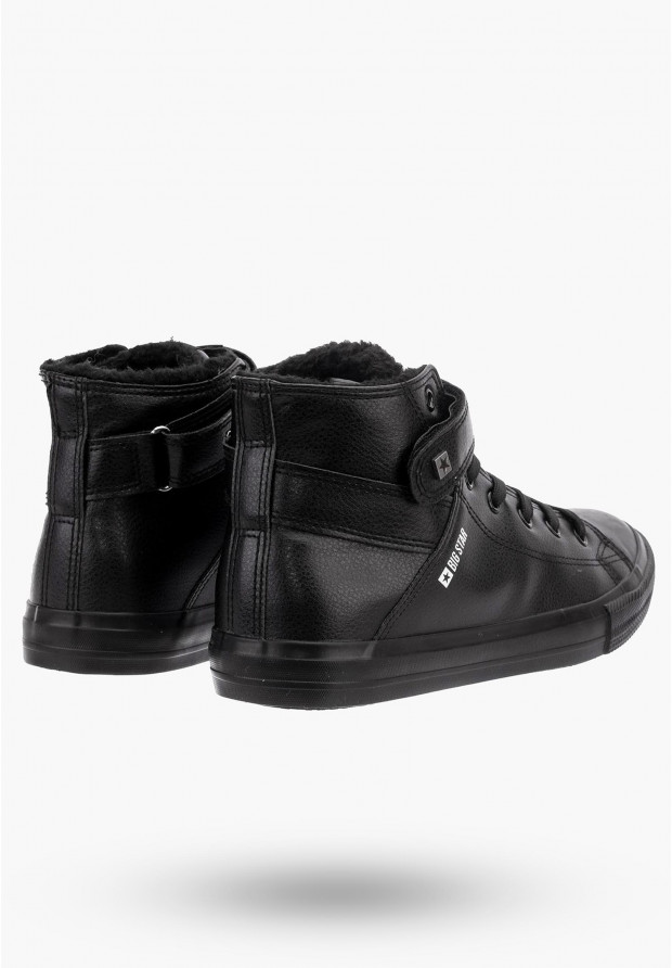 Trampki Męskie Wysokie BIG STAR Czarne Y174020F