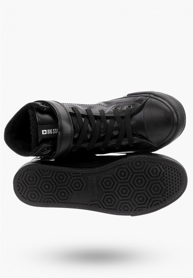 Trampki Męskie Wysokie BIG STAR Czarne Y174020F