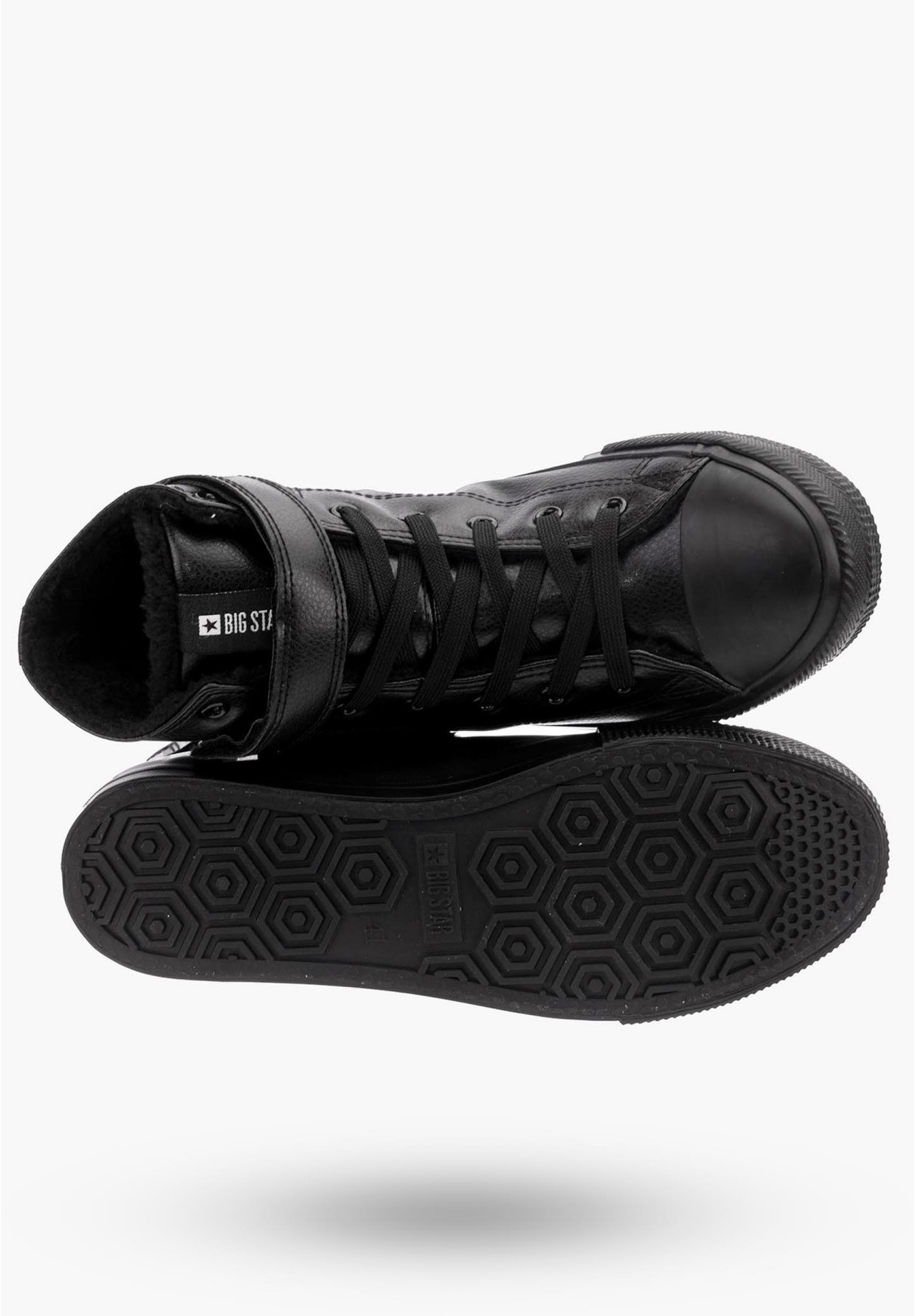 Trampki Męskie Wysokie BIG STAR Czarne Y174020F