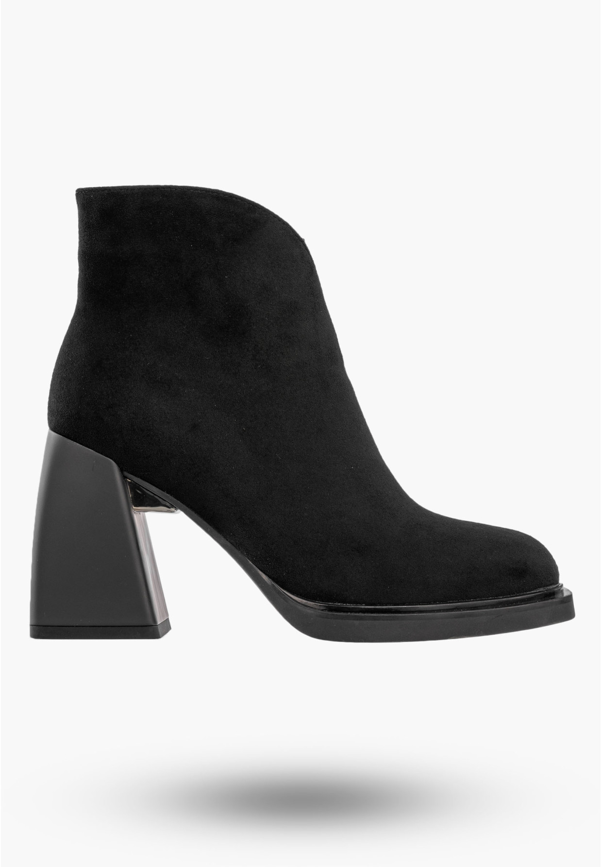 Botki Damskie Ekoskóra Buty Eleganckie Zimowe Ocieplane Czarne Filippo DBT4113/22BK