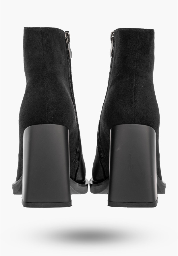 Botki Damskie Ekoskóra Buty Eleganckie Zimowe Ocieplane Czarne Filippo DBT4113/22BK