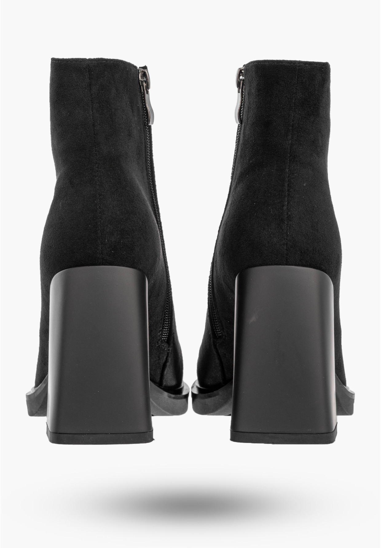 Botki Damskie Ekoskóra Buty Eleganckie Zimowe Ocieplane Czarne Filippo DBT4113/22BK