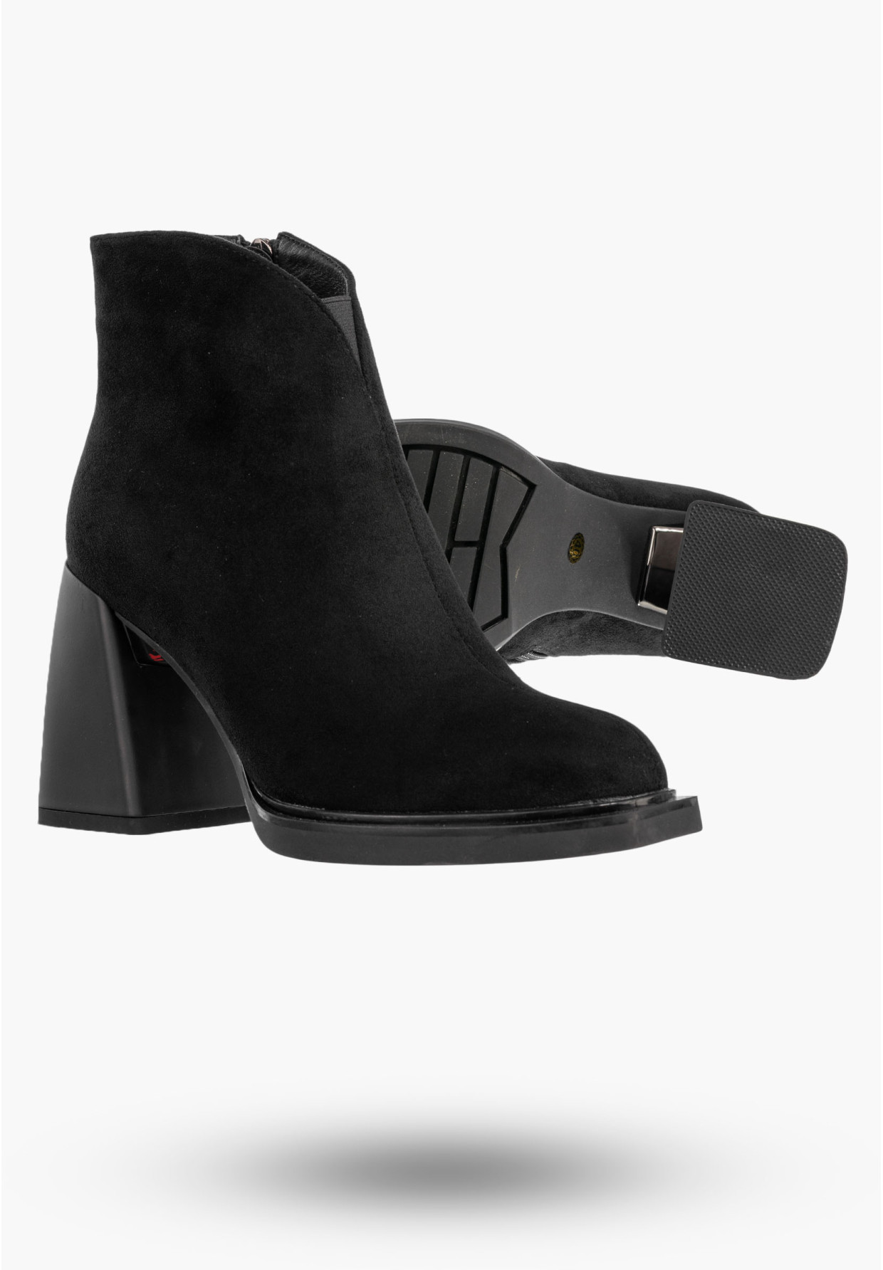 Botki Damskie Ekoskóra Buty Eleganckie Zimowe Ocieplane Czarne Filippo DBT4113/22BK