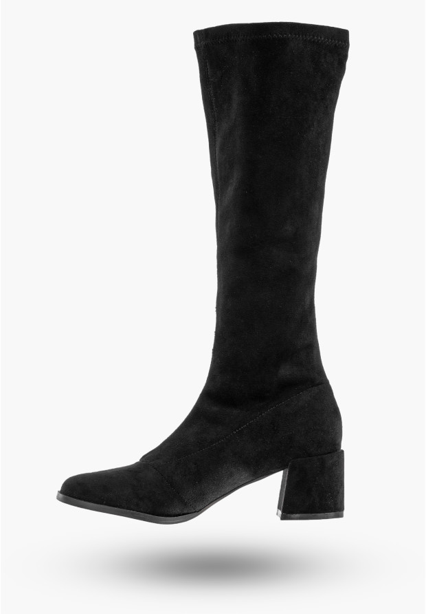 Kozaki Damskie Przed Kolano Buty Długie Zimowe Na Obcasie Czarne Filippo DKZ932/22BK
