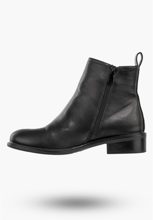 Botki Damskie Ekoskóra Buty Eleganckie Klasyczne Zimowe Czarne Filippo DBT4815/23BK