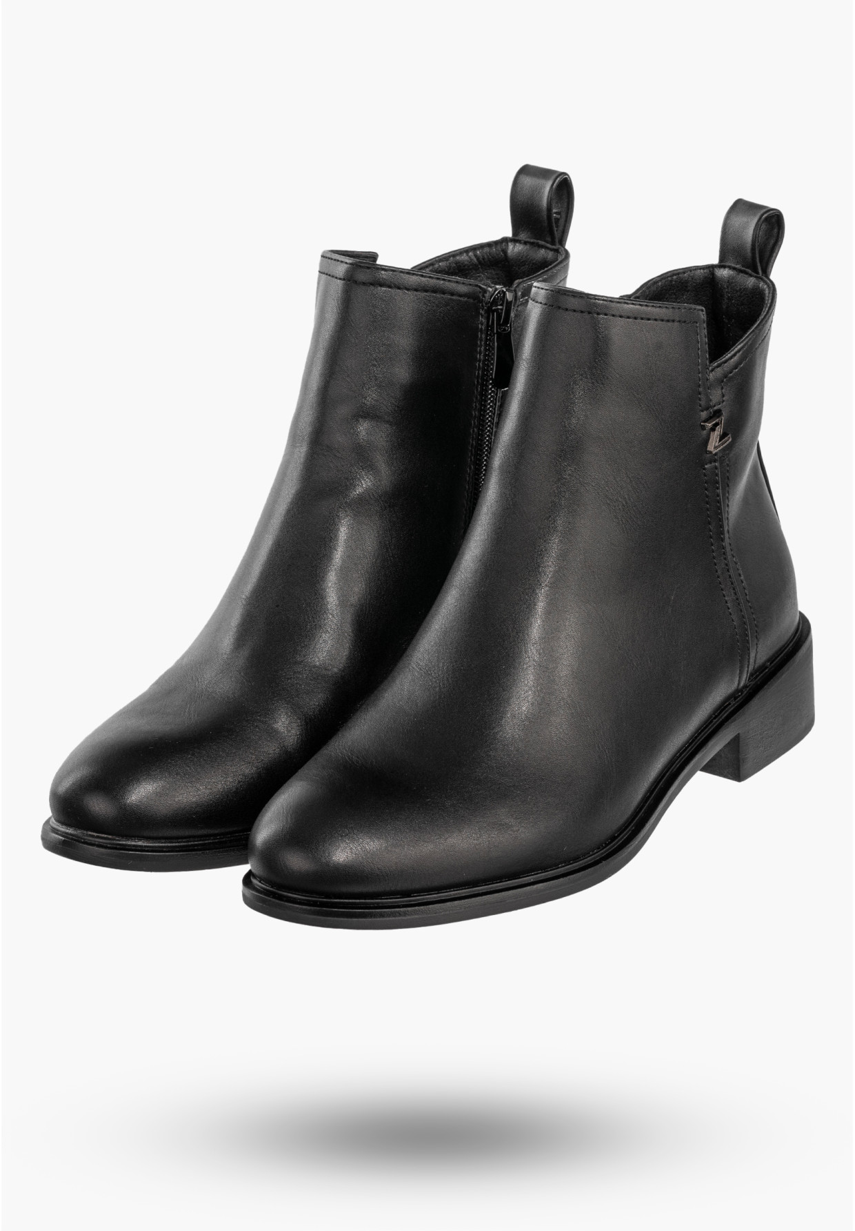 Botki Damskie Ekoskóra Buty Eleganckie Klasyczne Zimowe Czarne Filippo DBT4815/23BK