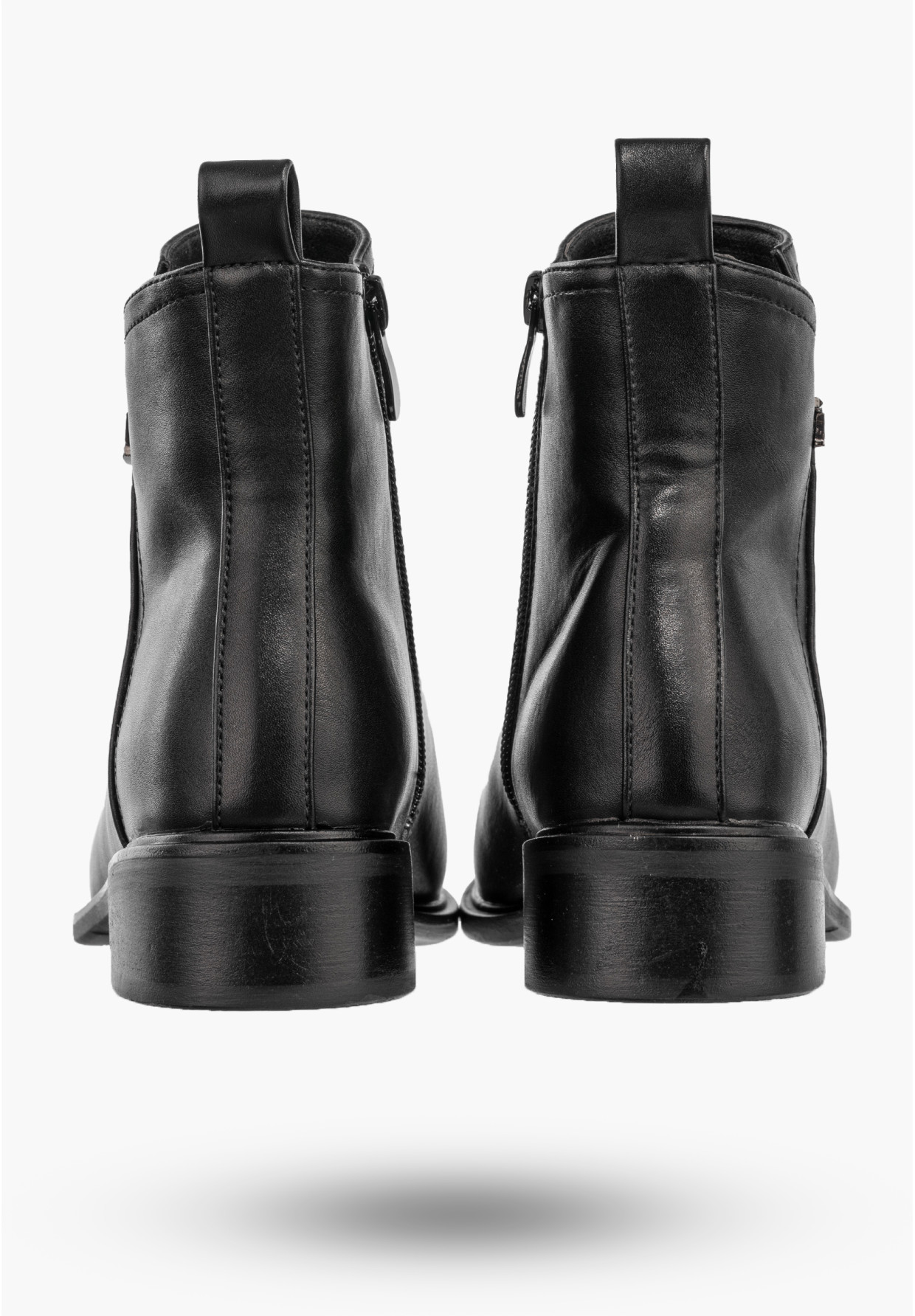 Botki Damskie Ekoskóra Buty Eleganckie Klasyczne Zimowe Czarne Filippo DBT4815/23BK