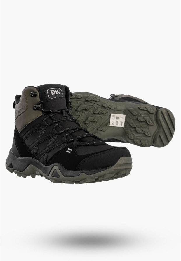 Buty Męskie Trekkingowe Sportowe SoftShell Wysokie Khaki DK VB17782
