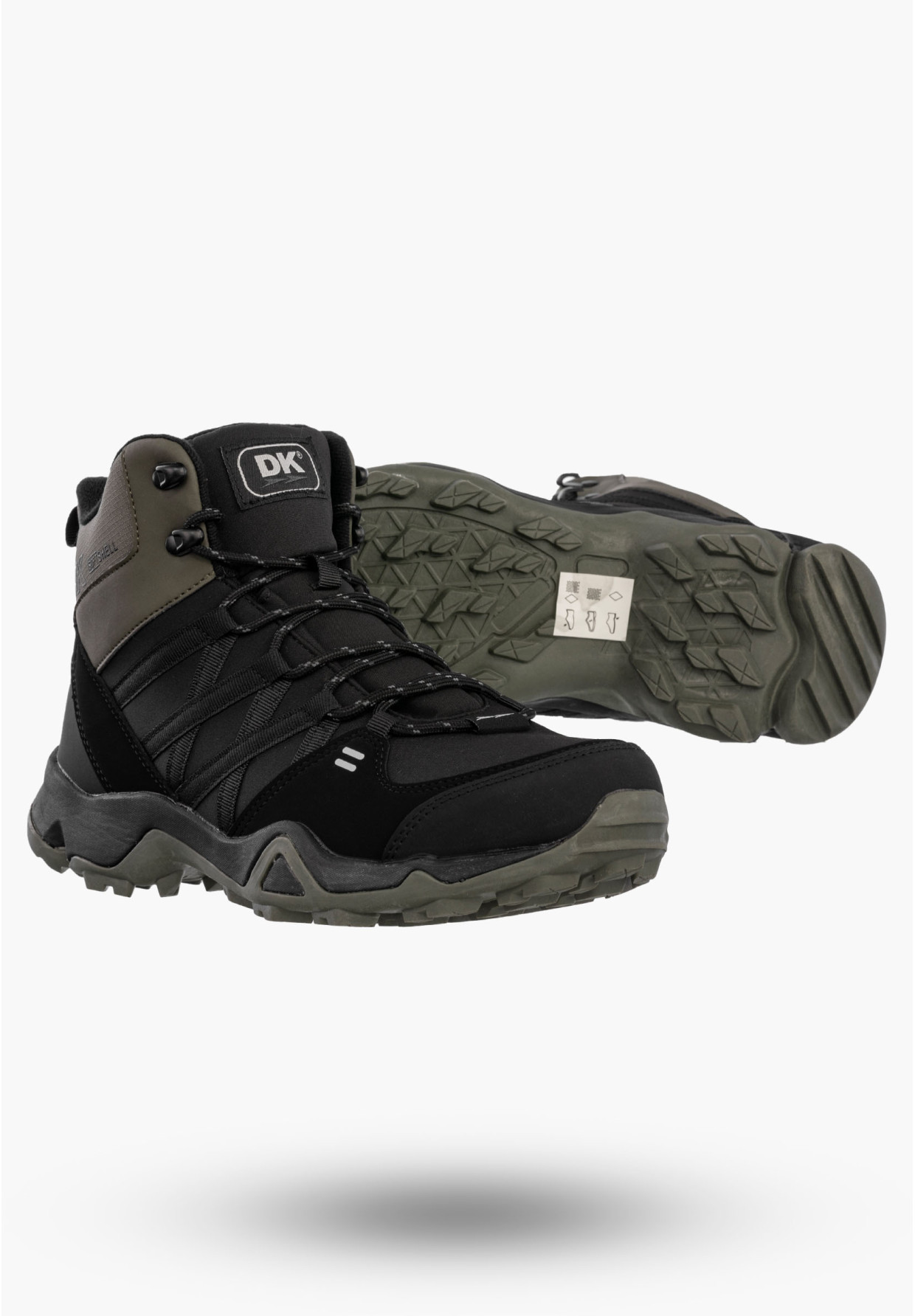 Buty Męskie Trekkingowe Sportowe SoftShell Wysokie Khaki DK VB17782