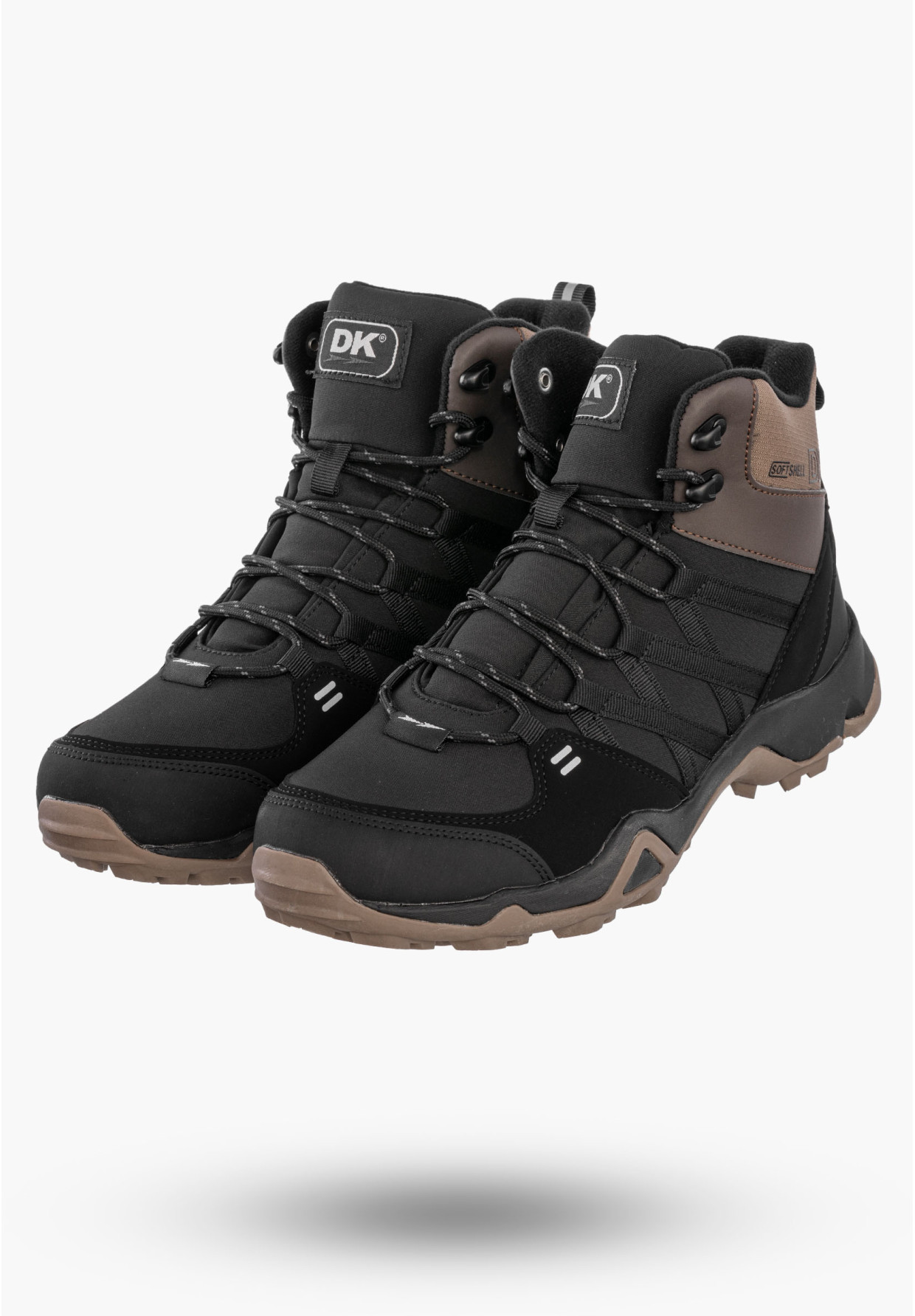 Buty Męskie Trekkingowe Sportowe SoftShell Wysokie Brązowe DK VB17782