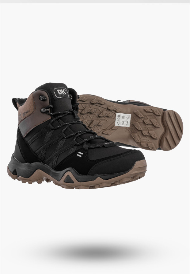 Buty Męskie Trekkingowe Sportowe SoftShell Wysokie Brązowe DK VB17782