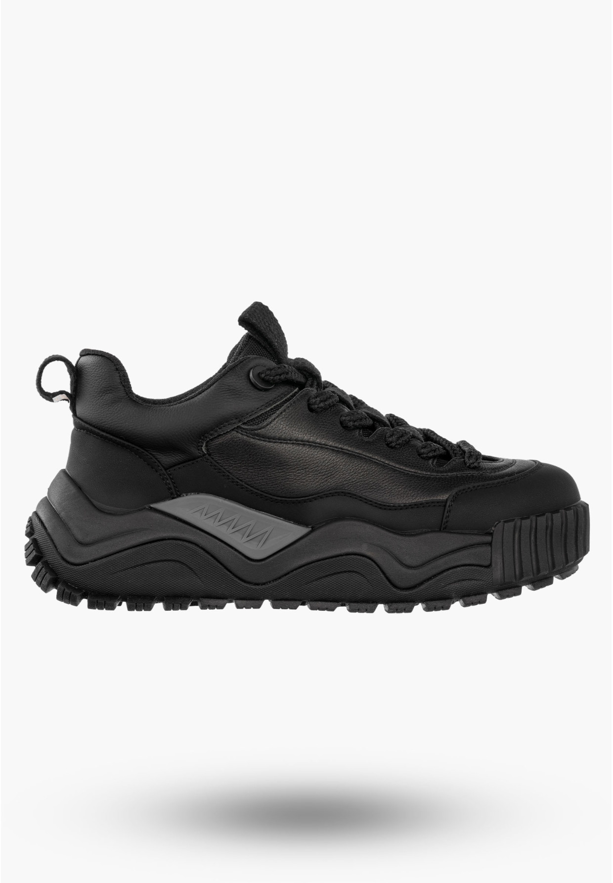 Sneakersy Męskie Skórzane John Doubare Buty Sportowe Półbuty Czarne RX70