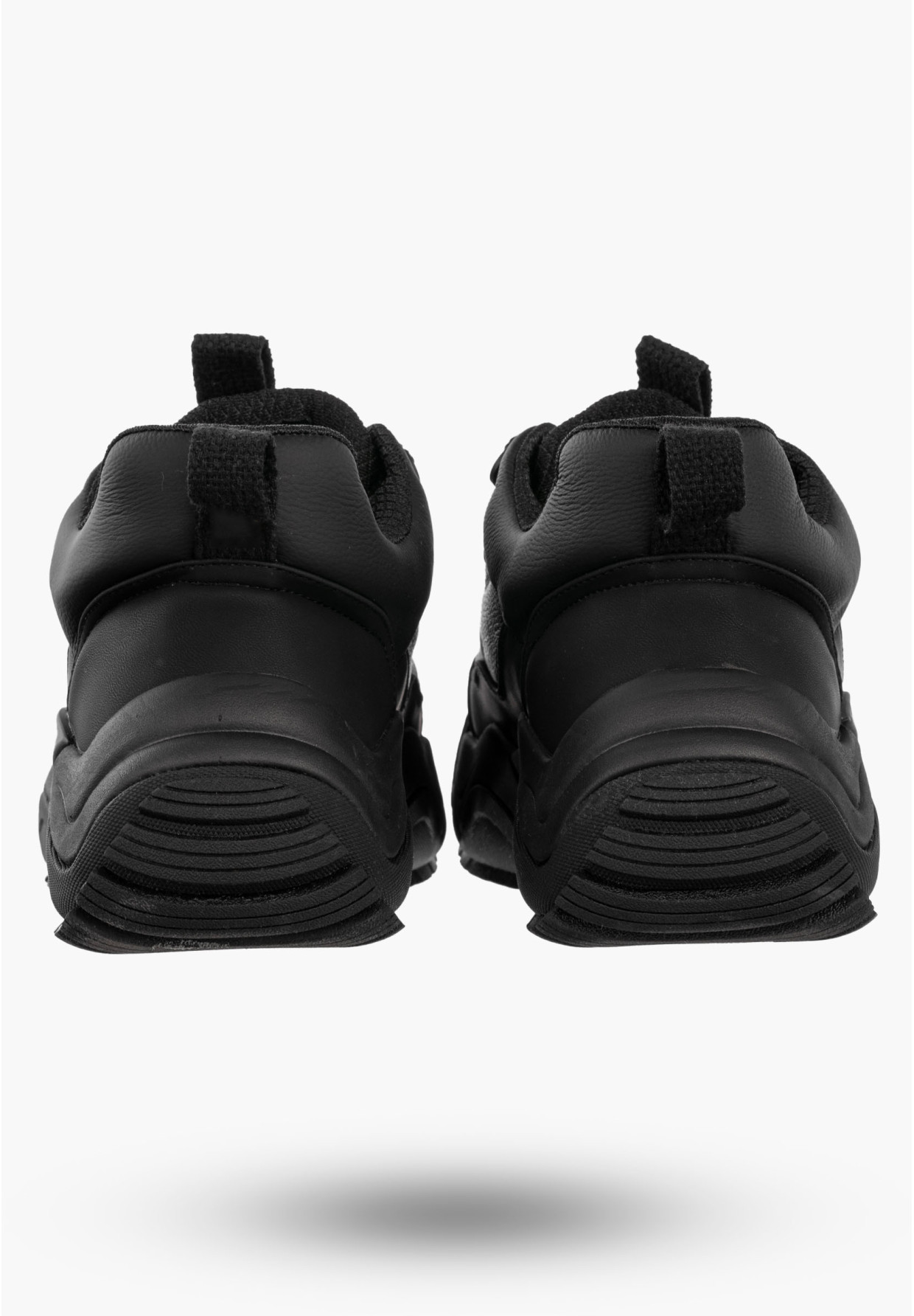 Sneakersy Męskie Skórzane John Doubare Buty Sportowe Półbuty Czarne RX70