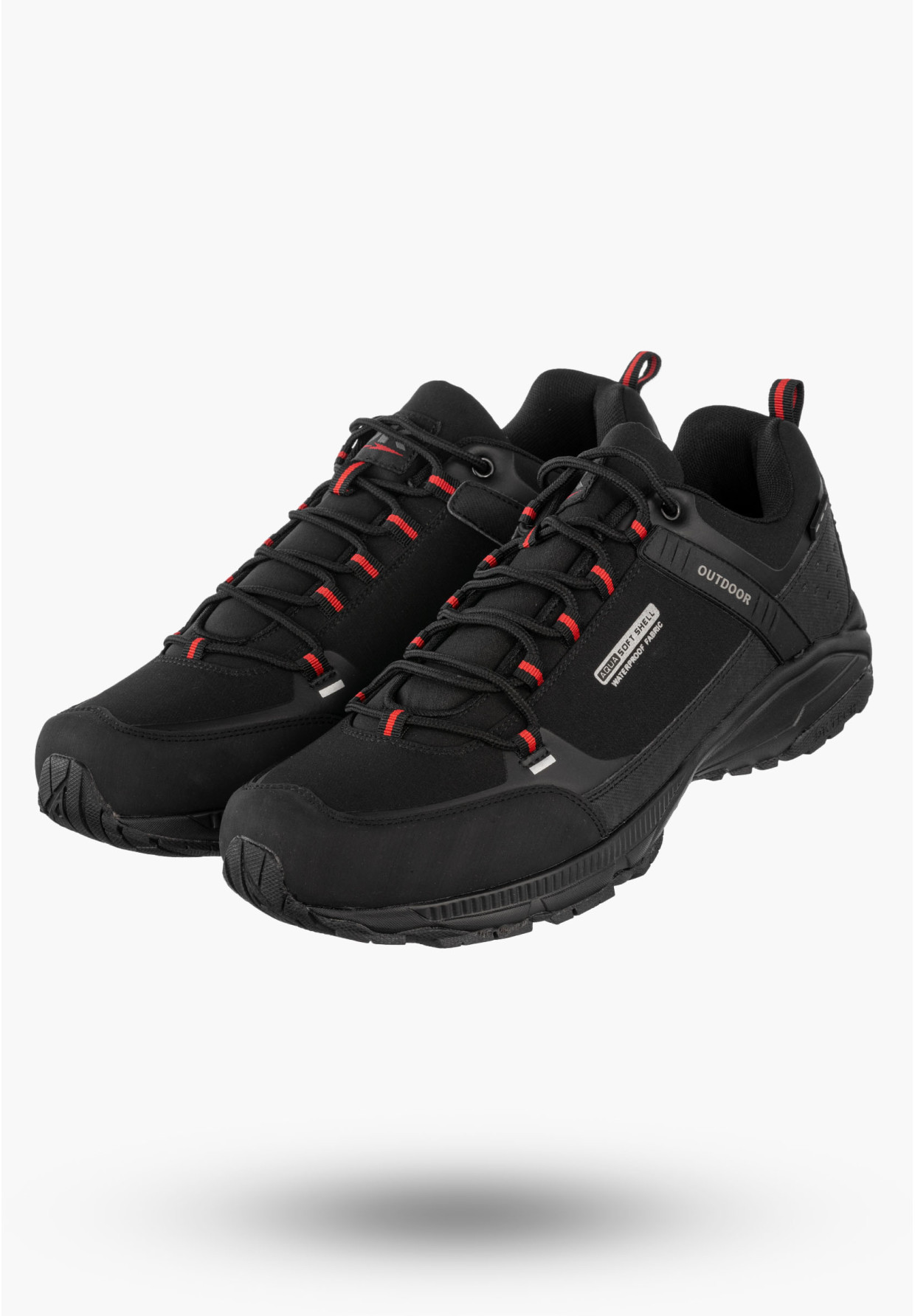 Trekkingi Męskie Buty Sportowe Niskie Aqua Soft Shell Outdoor DK Czarne 1096