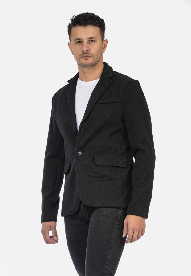 Czarna marynarka męska Frilivin elegancka slim fit