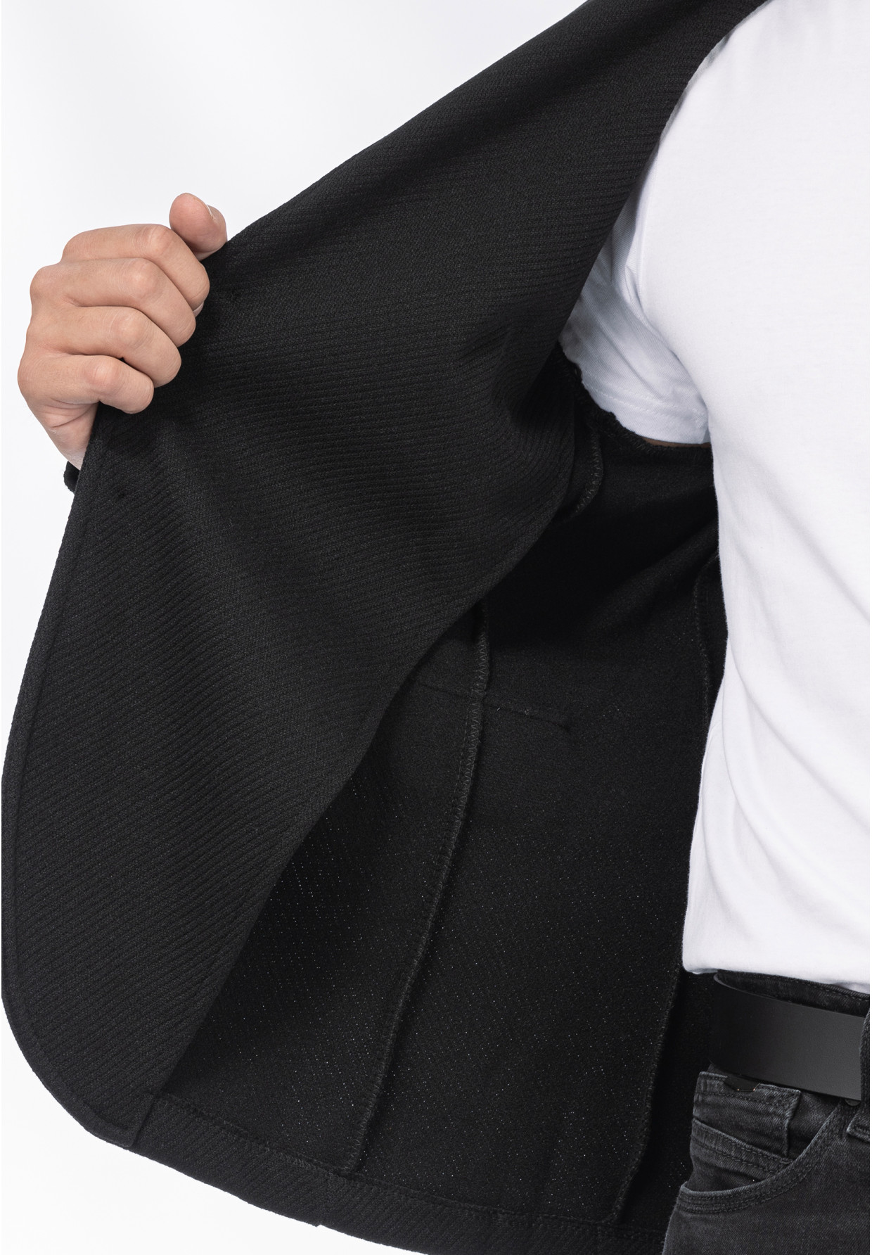Marynarka Męska Casual Elegancka Klasyczna Czarna 6587