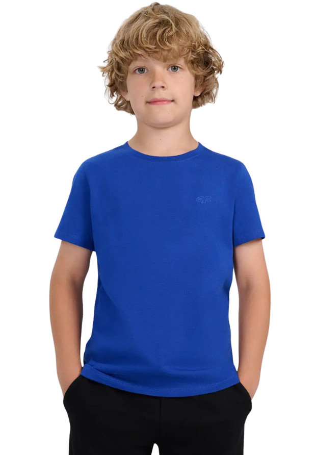 Chłopięca koszulka 4F w intensywnym niebieskim kolorze
