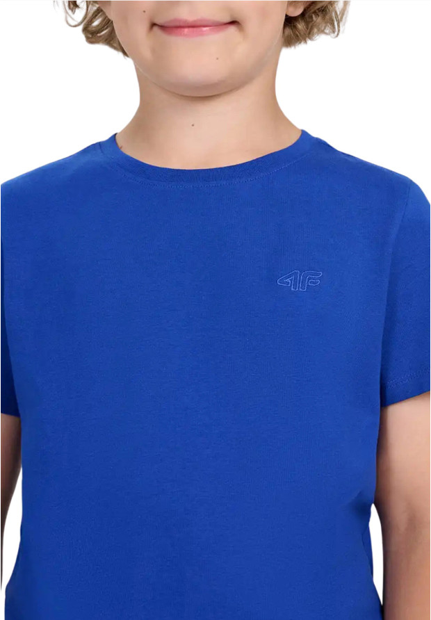 Koszulka Chłopięca 4F T-shirt Z Logo Kobalt 4FJWAW25TTSHM2399