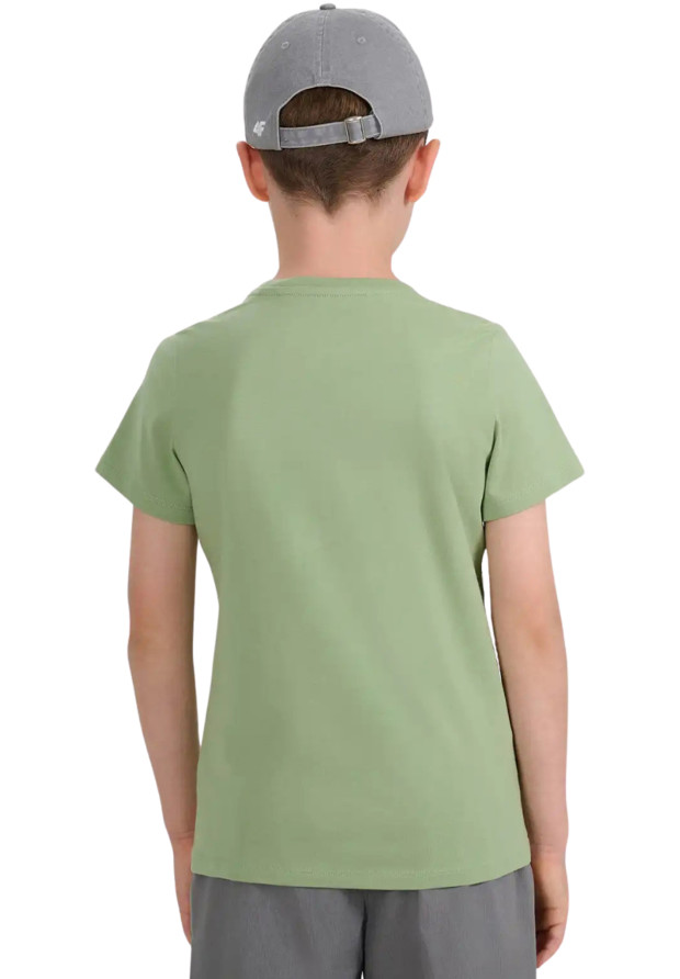 Koszulka Chłopięca 4F T-shirt Z Logo Mięta 4FJWAW25TTSHM2399