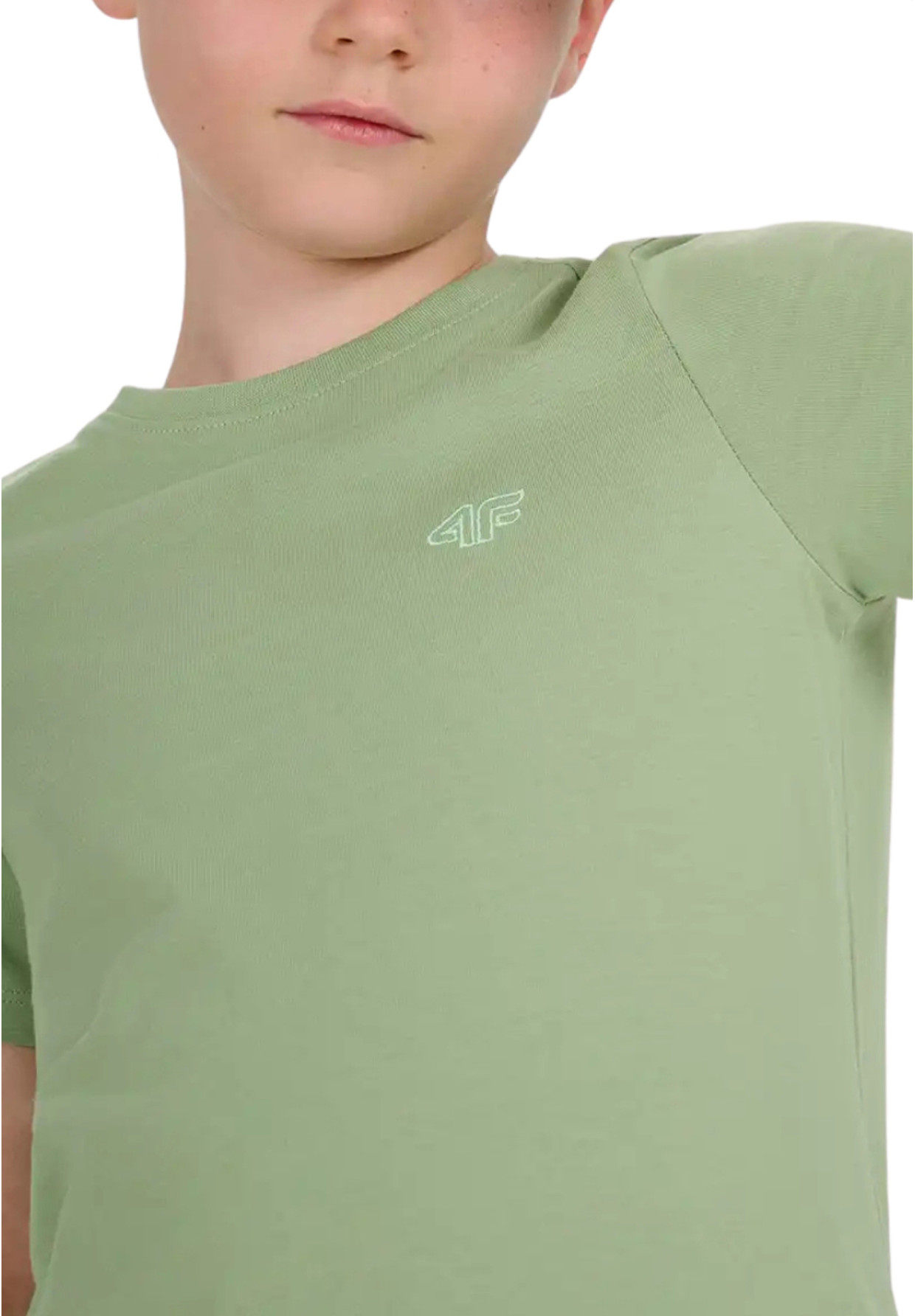 Koszulka Chłopięca 4F T-shirt Z Logo Mięta 4FJWAW25TTSHM2399