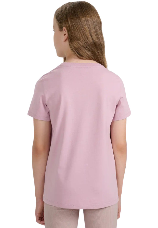 Koszulka Dziewczęca 4F T-shirt Bawełna Jasny Róż 4FJWAW25TTSHF2397