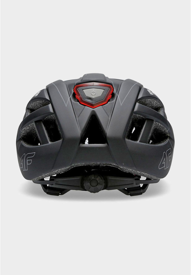 Kask Rowerowy 4F Sportowy z Lampką LED Czarny H4L22-KSR002