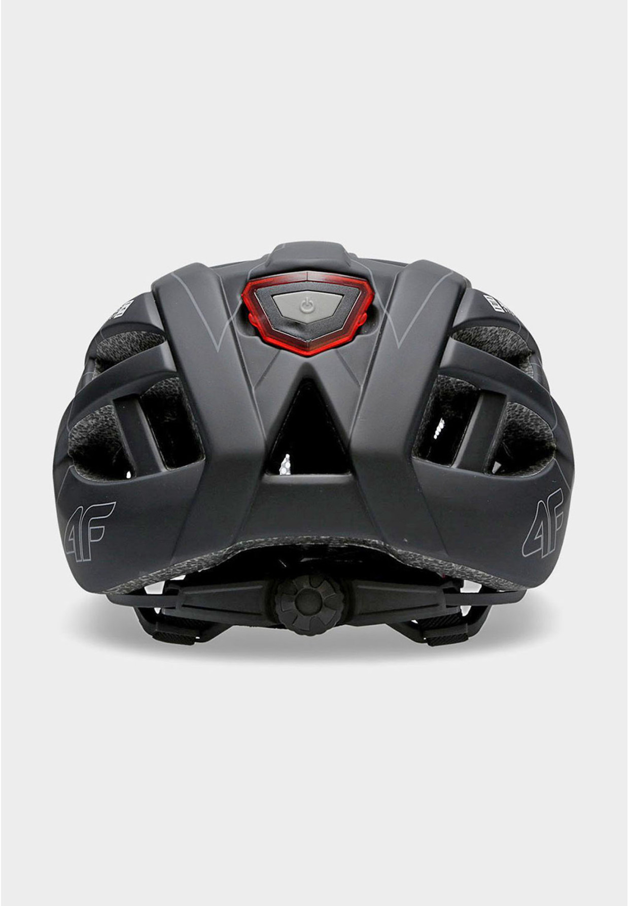 Kask Rowerowy 4F Sportowy z Lampką LED Czarny H4L22-KSR002