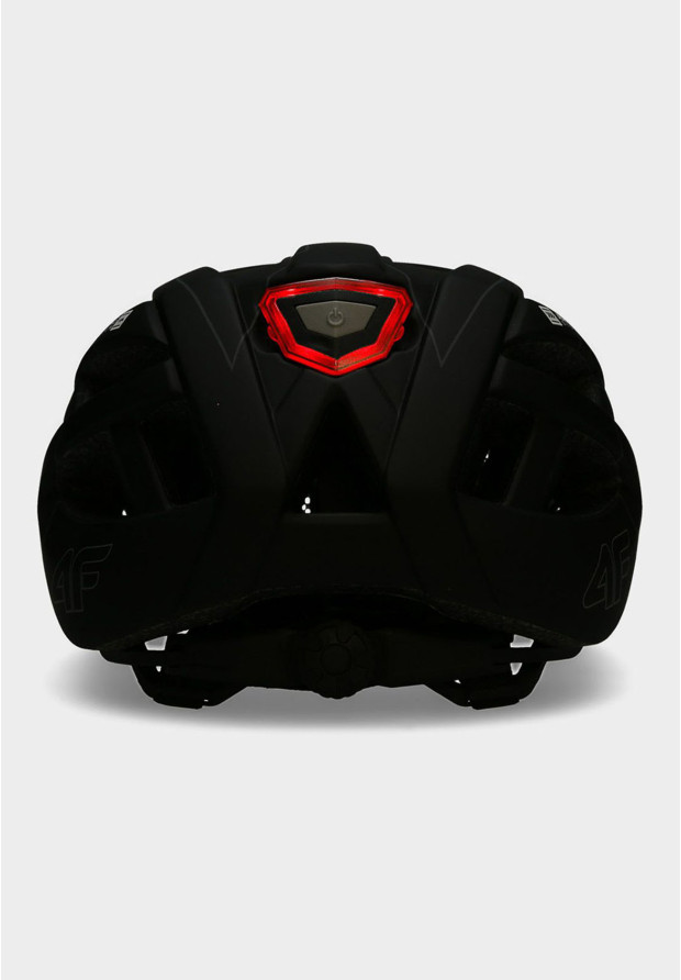 Kask Rowerowy 4F Sportowy z Lampką LED Czarny H4L22-KSR002