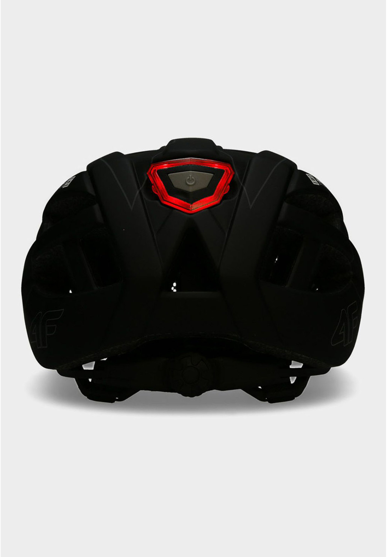 Kask Rowerowy 4F Sportowy z Lampką LED Czarny H4L22-KSR002