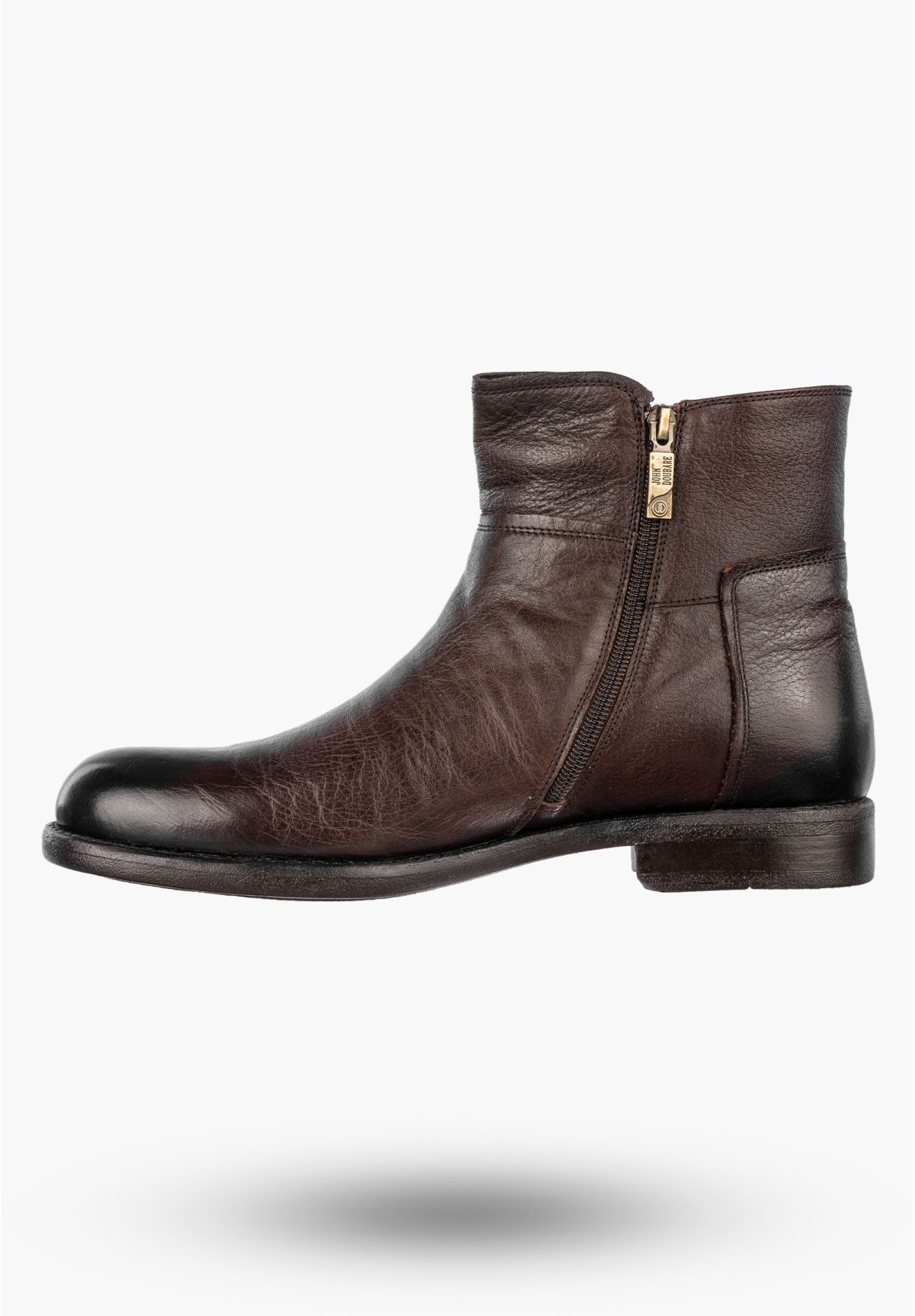 Buty Męskie JOHN DOUBARE Skórzane Botki Trzewiki Brązowe 162B-01D32R