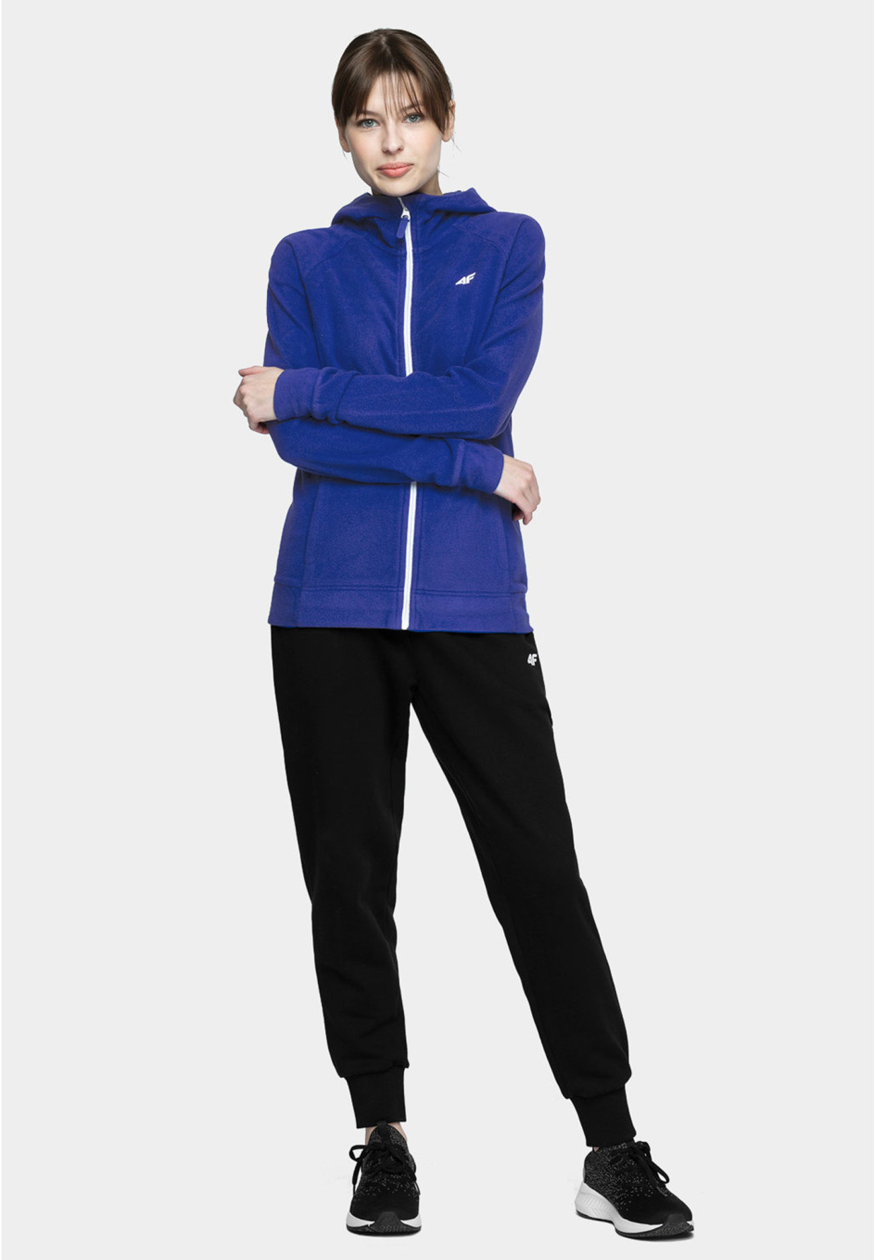 Polar Damski 4F Rozpinany Bluza Polarowa Niebieska NOSH4-PLD002