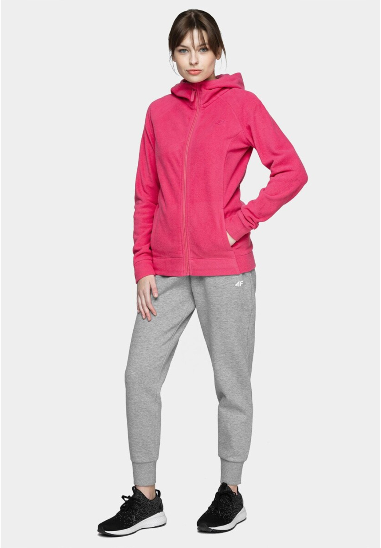 Polar Damski 4F Rozpinany Bluza Polarowa Różowa NOSH4-PLD002