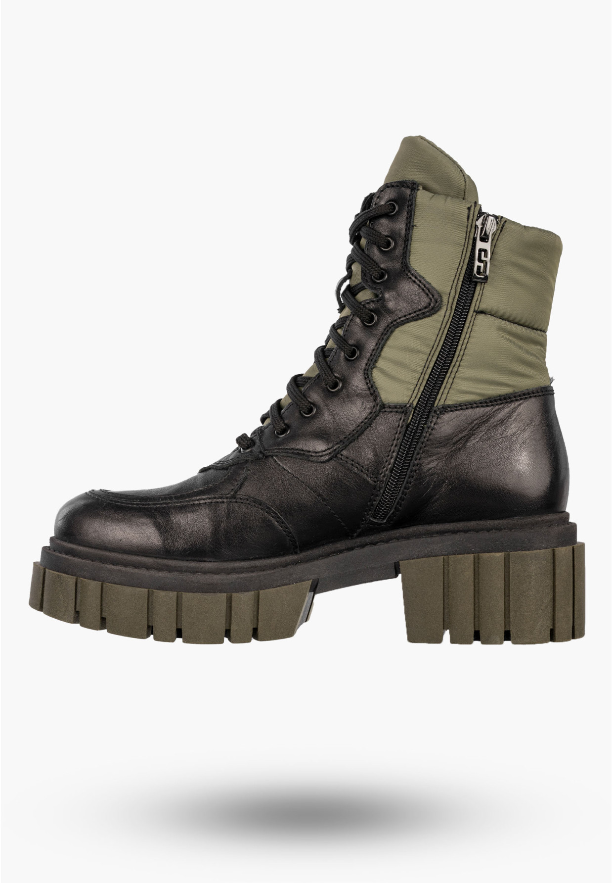 Botki Damskie Skórzane Buty Trapery Workery Zimowe Czarne Simen 5237A