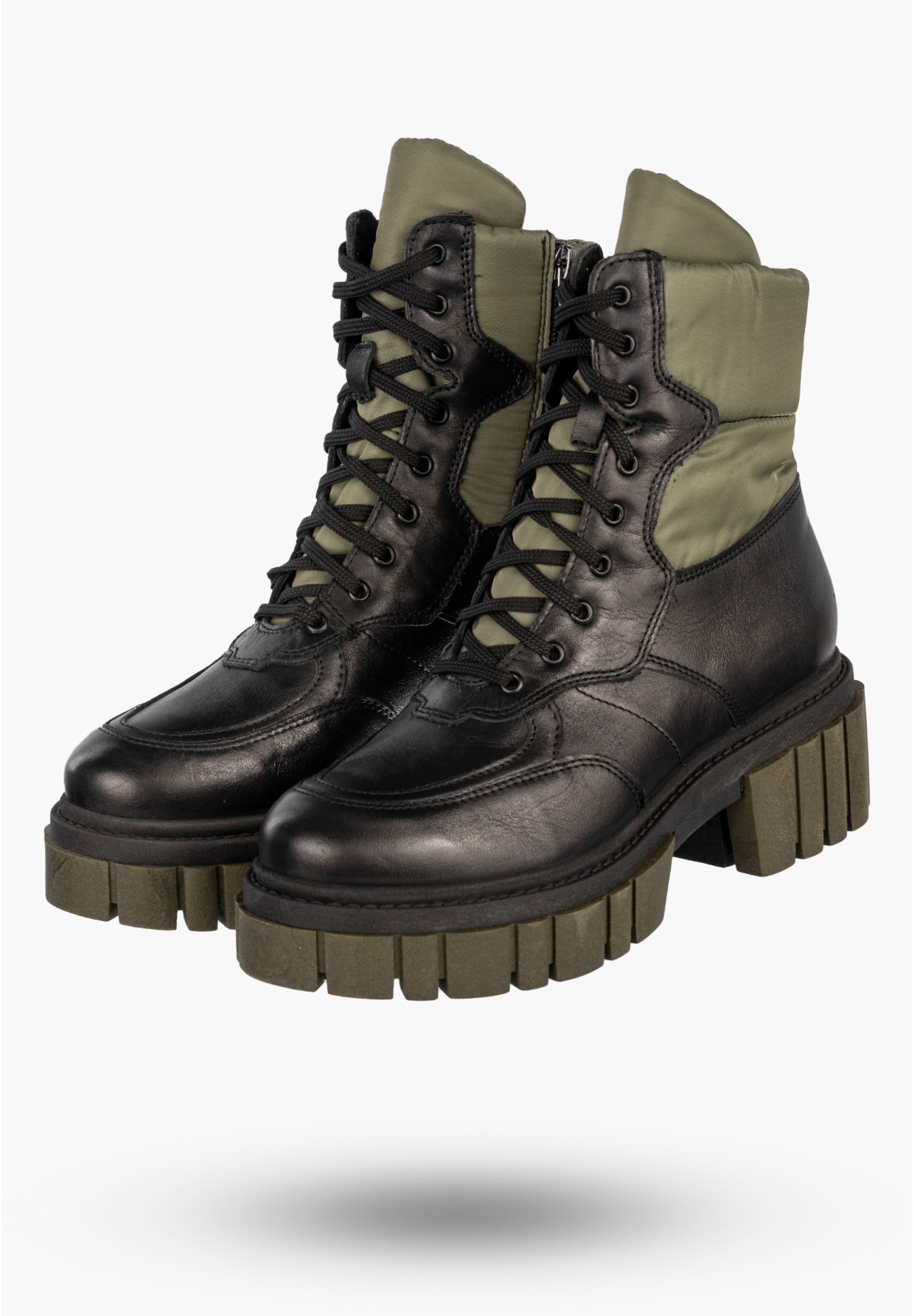 Botki Damskie Skórzane Buty Trapery Workery Zimowe Czarne Simen 5237A