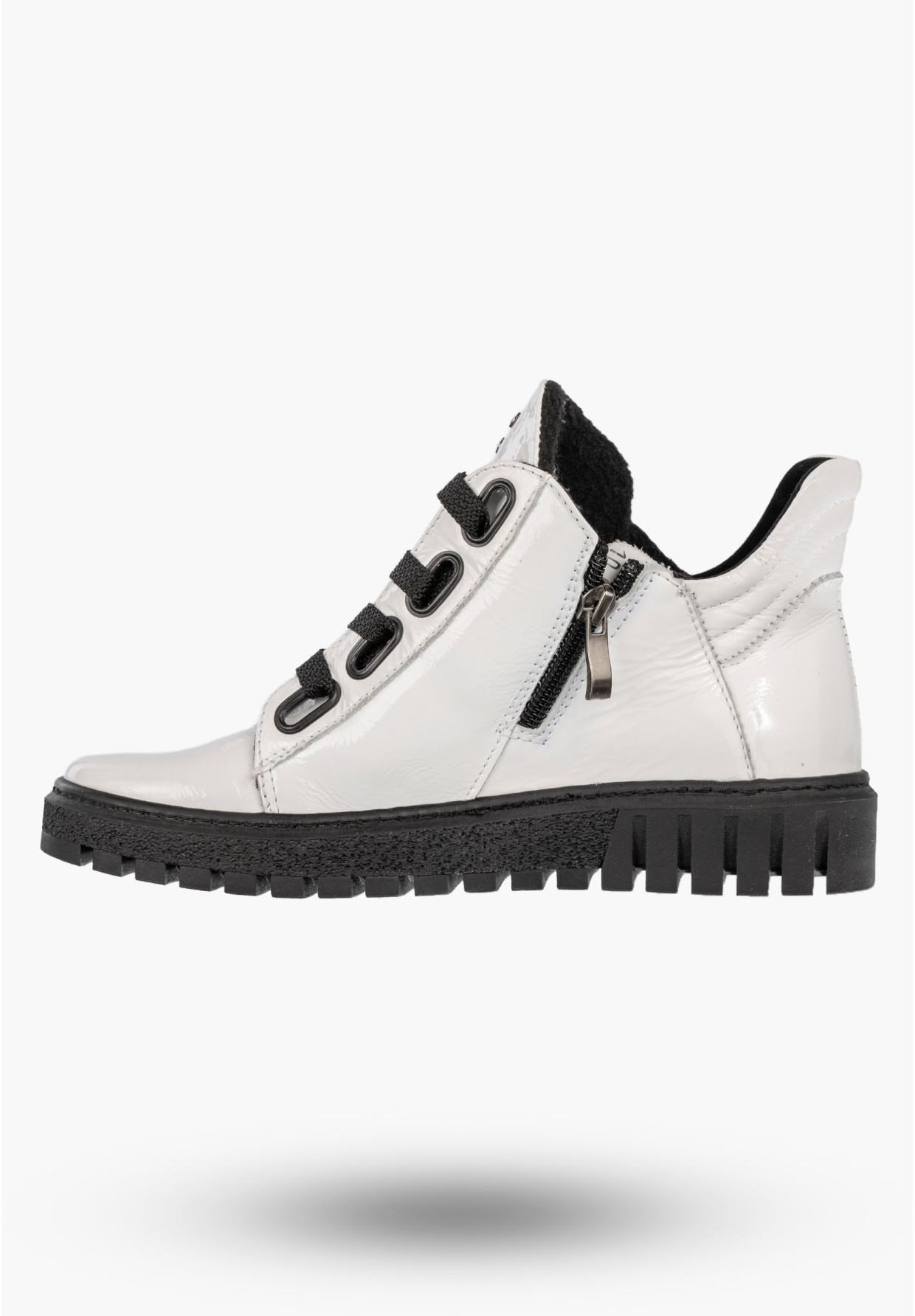 Botki Damskie Skórzane Buty Na Zimę Trzewiki Białe Dolce Pietro 4051-003-09-5