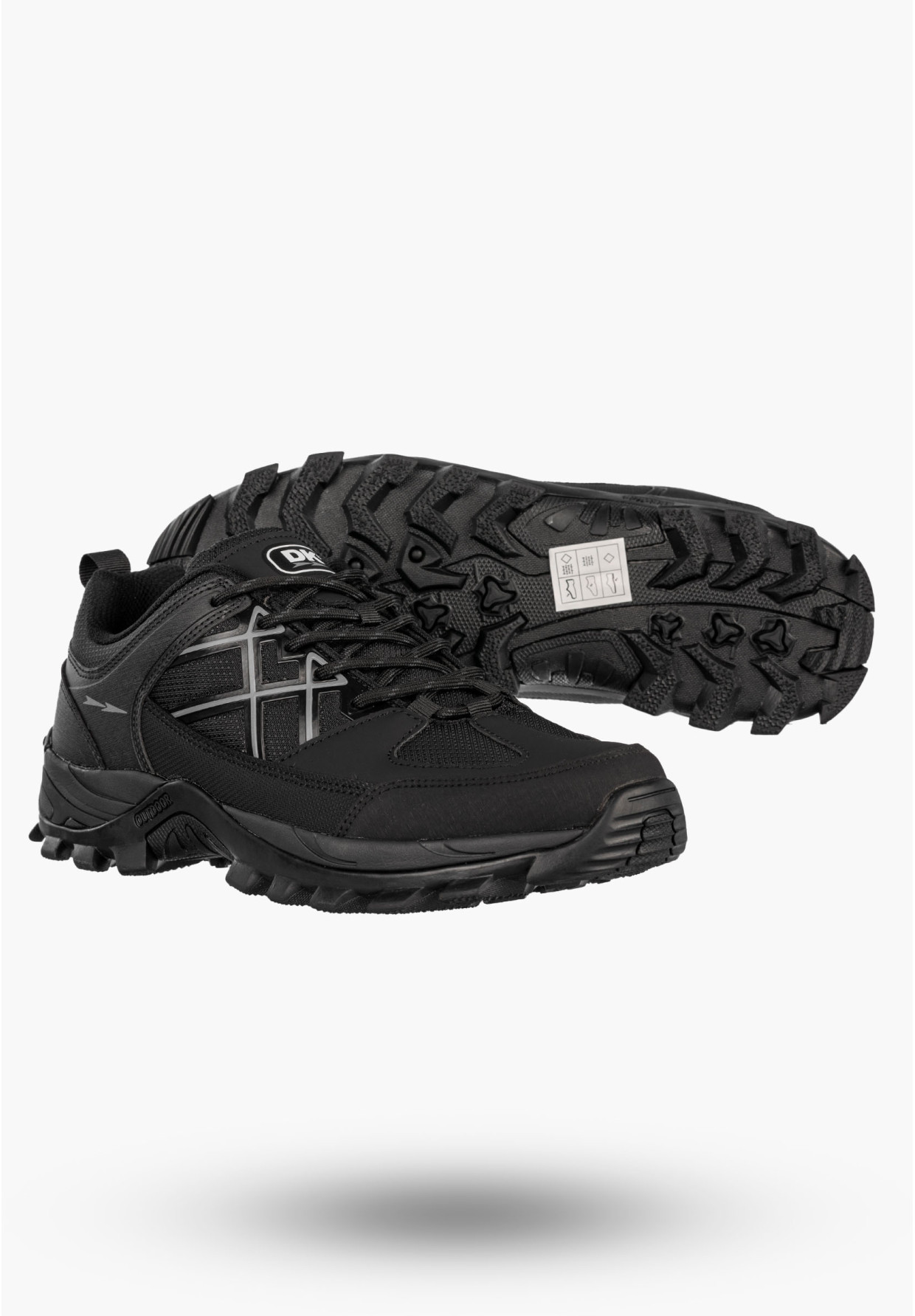 Sneakersy Męskie Buty Sportowe Niskie Półbuty Czarne DK Baron