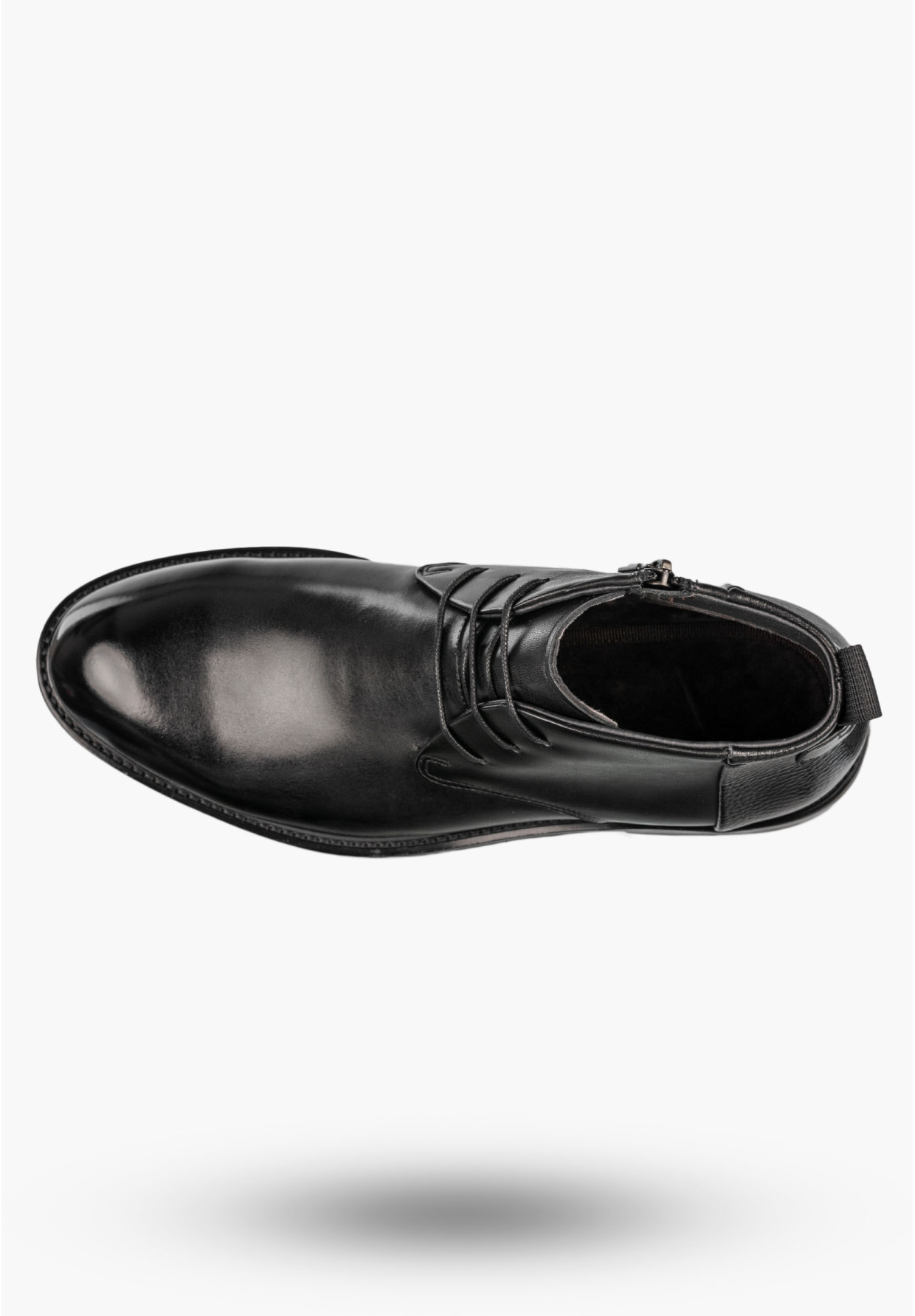 Buty Męskie JOHN DOUBARE Skórzane Botki Eleganckie Czarne H909-B205-SG3