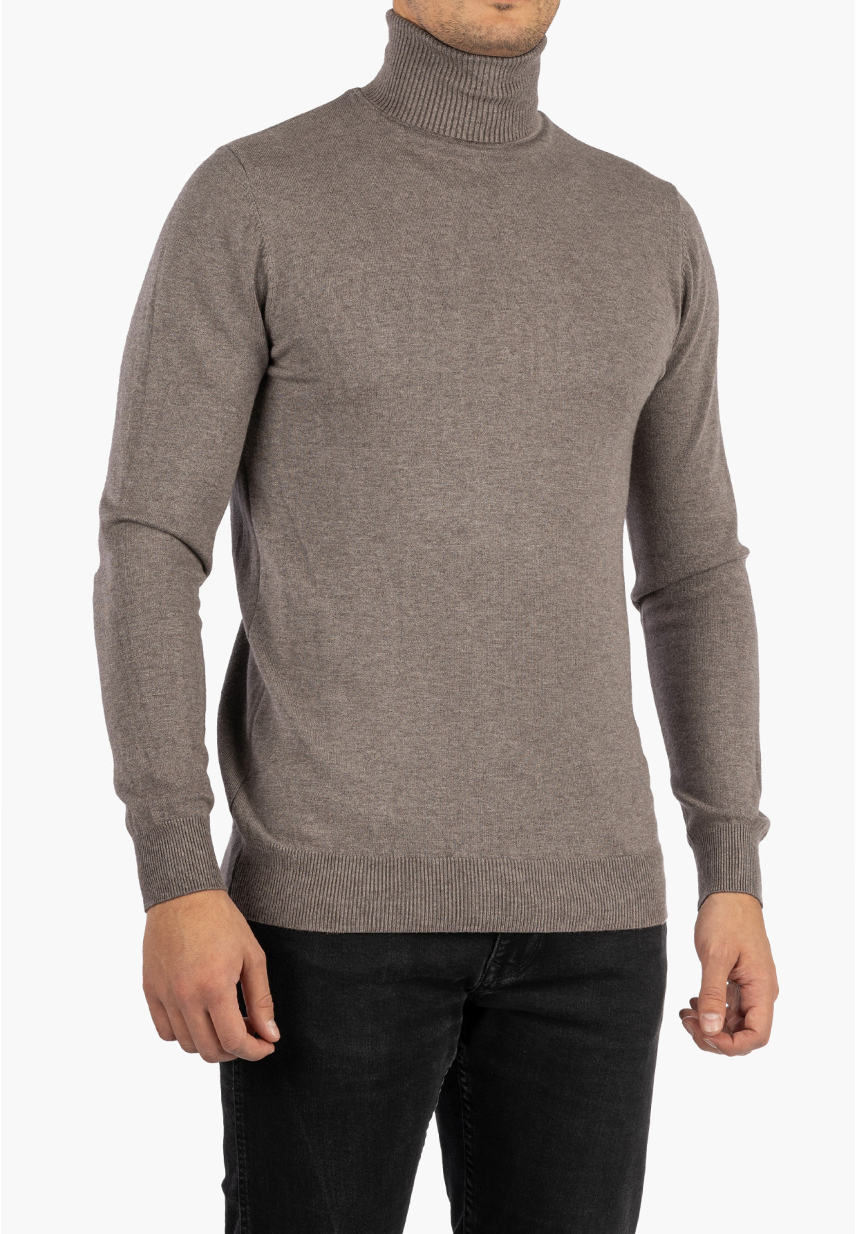 Golf Męski Slim Fit Szary