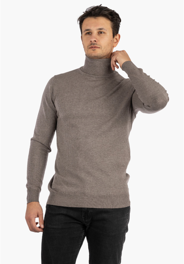 Golf Męski Slim Fit Szary