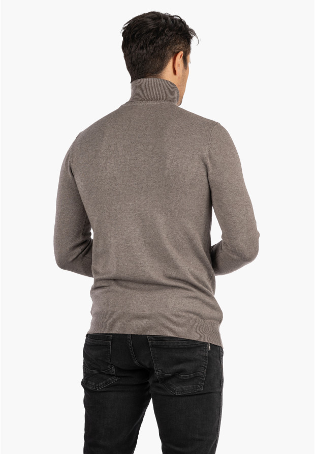 Golf Męski Slim Fit Szary