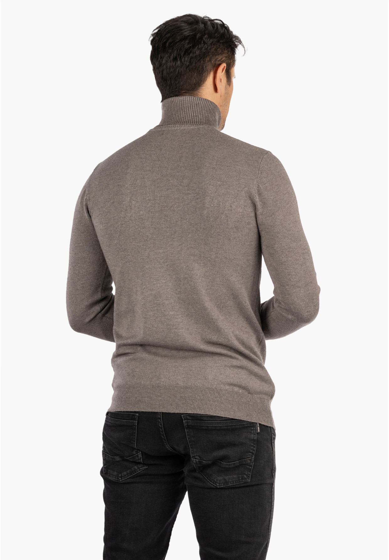 Golf Męski Slim Fit Szary