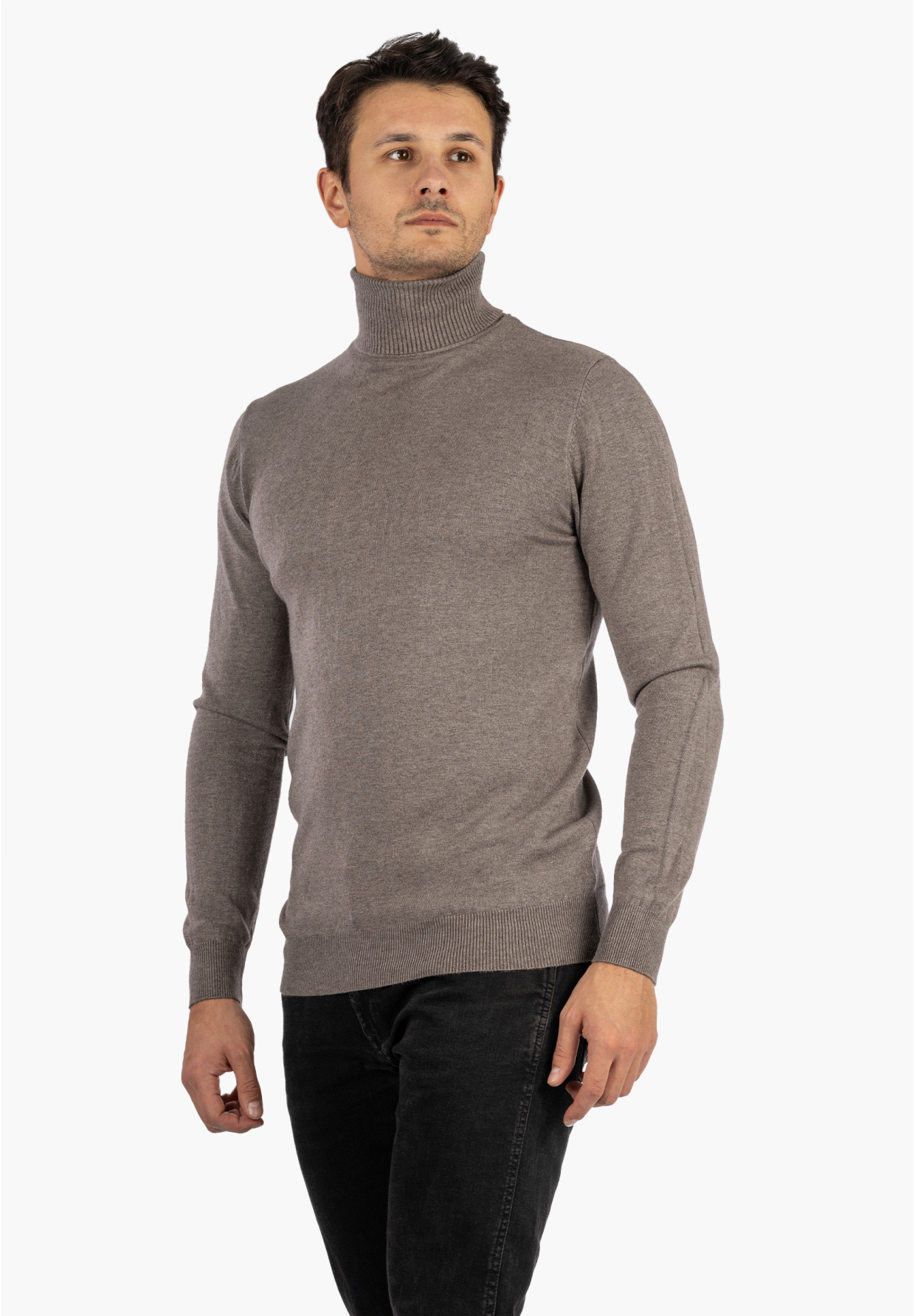 Golf Męski Slim Fit Szary