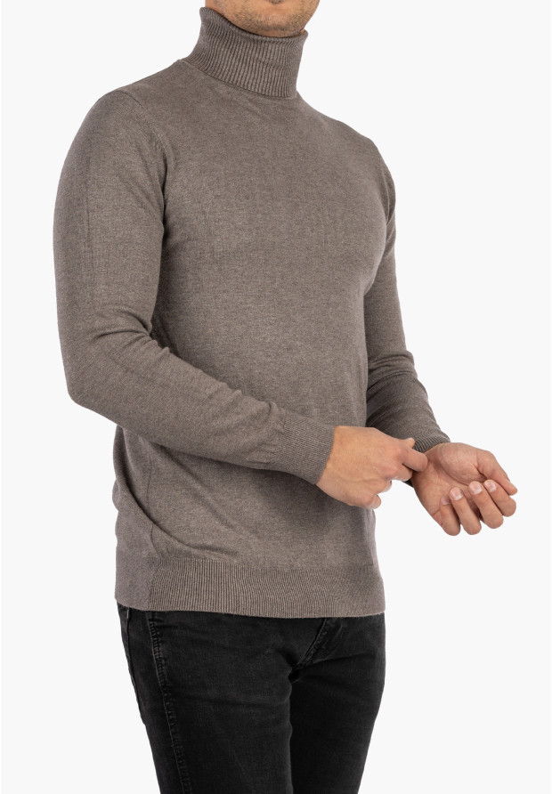 Golf Męski Slim Fit Szary