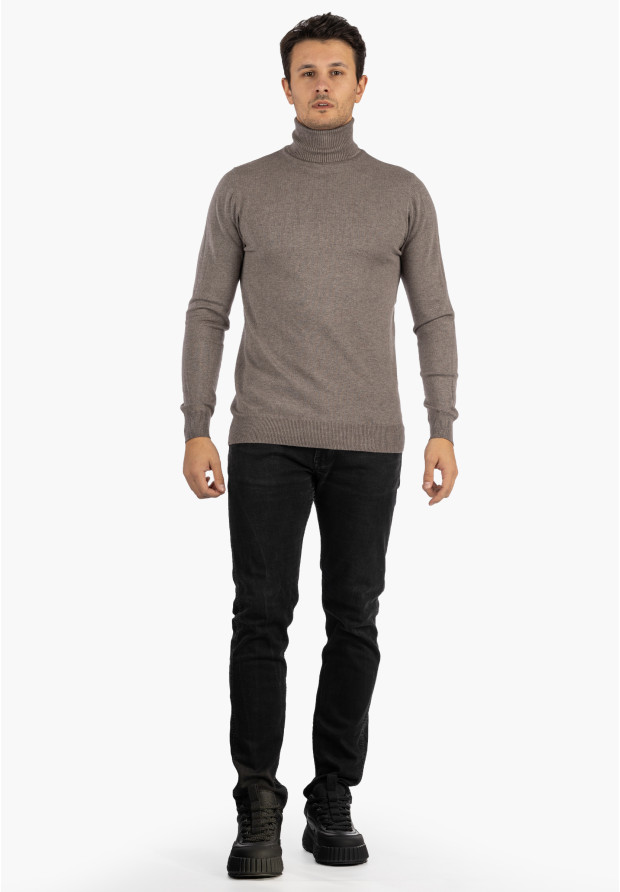 Golf Męski Slim Fit Szary