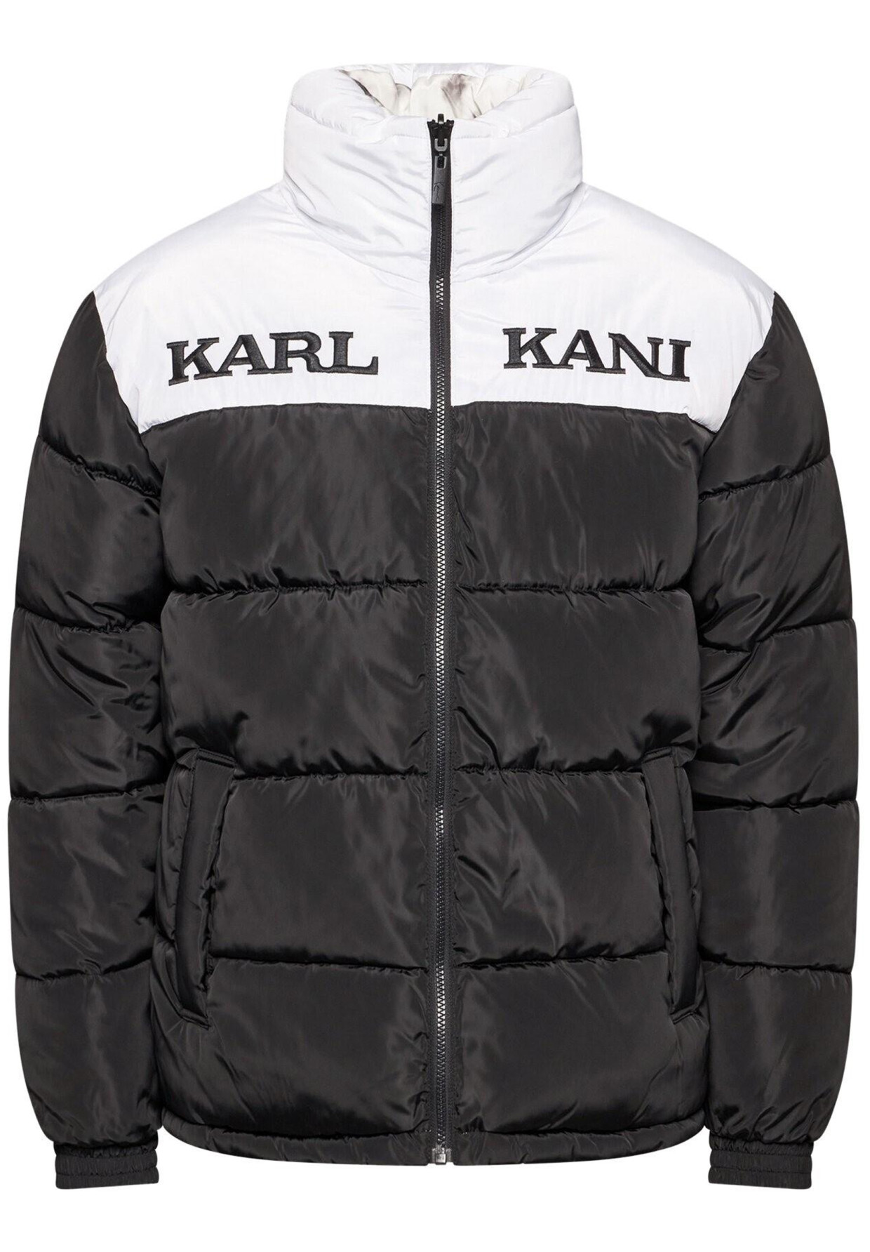 Kurtka Męska KARL KANI Zimowa Ocieplana Puchowa Retro Reversible Puffer Jacket Czarna/Biała