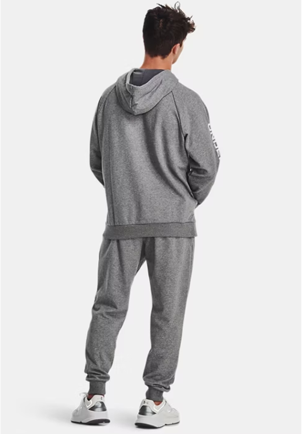 Zestaw dresowy Męski Set Under Armour Sportowy Slim Fit Szary 1379768-25