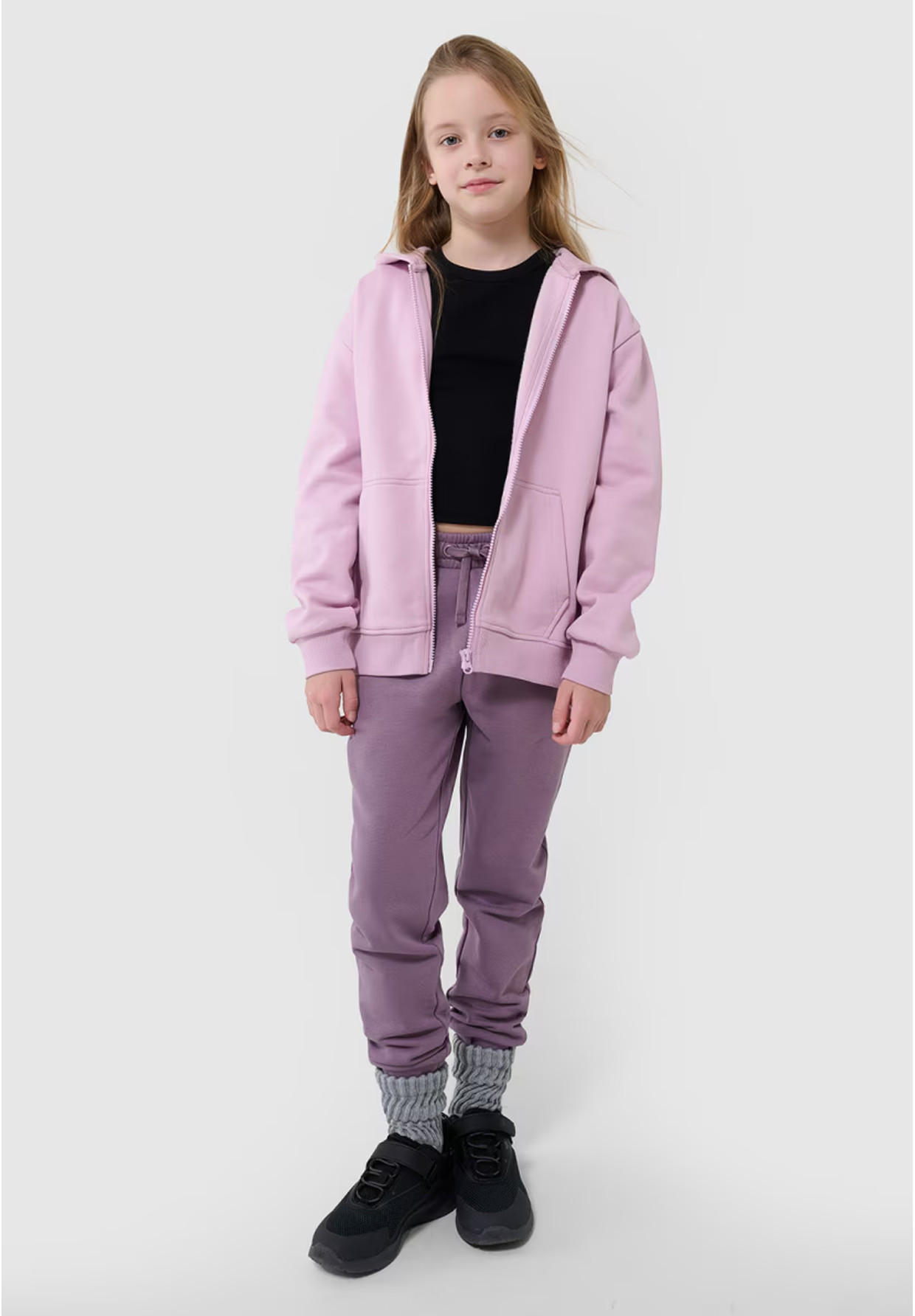 Bluza Dziewczęca 4F Rozpinana z Kapturem Oversize Różowa 4FJWSS25TSWSF1853