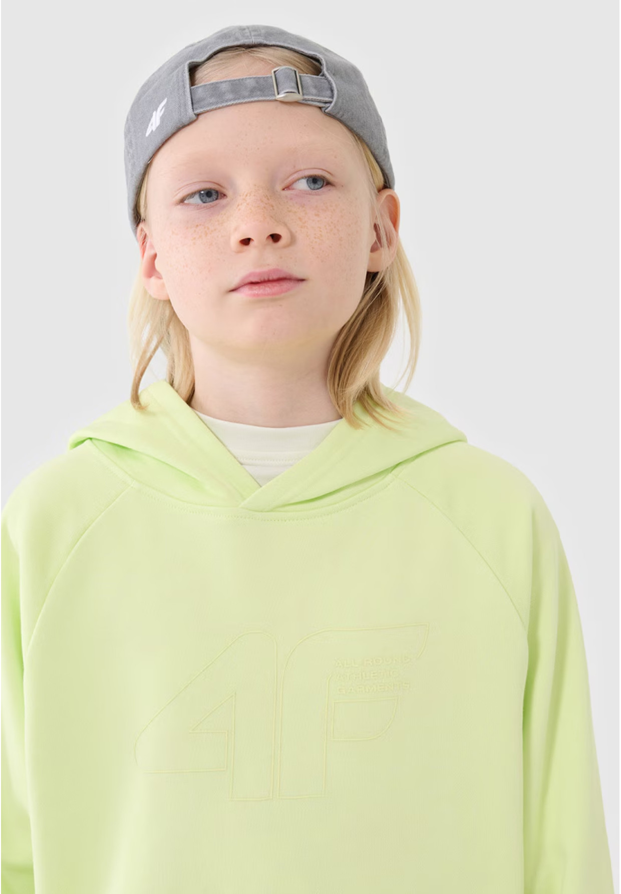 Bluza Chłopięca 4F z Kapturem Oversize Zielona 4FJWSS25TSWSM1712