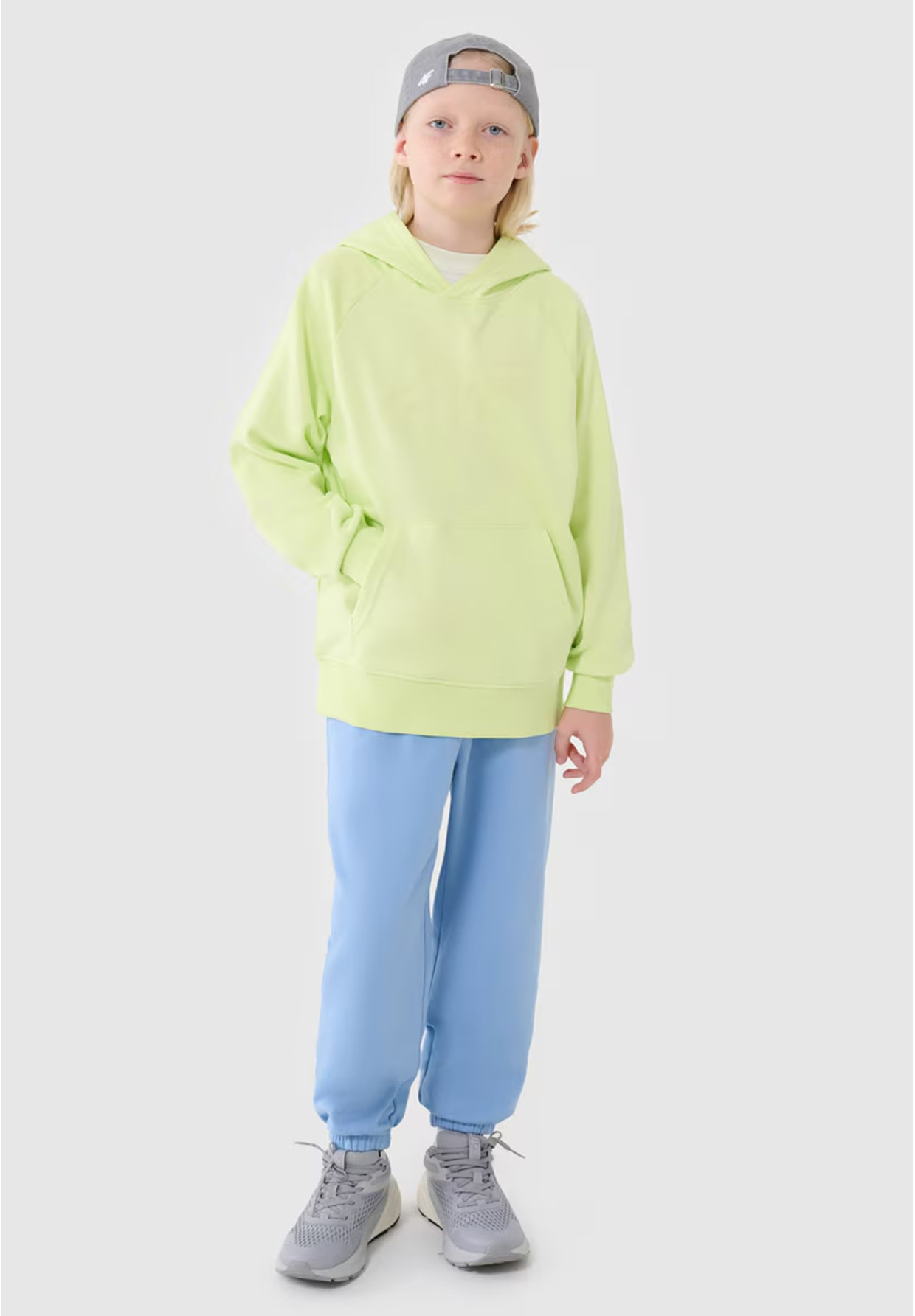 Bluza Chłopięca 4F z Kapturem Oversize Zielona 4FJWSS25TSWSM1712